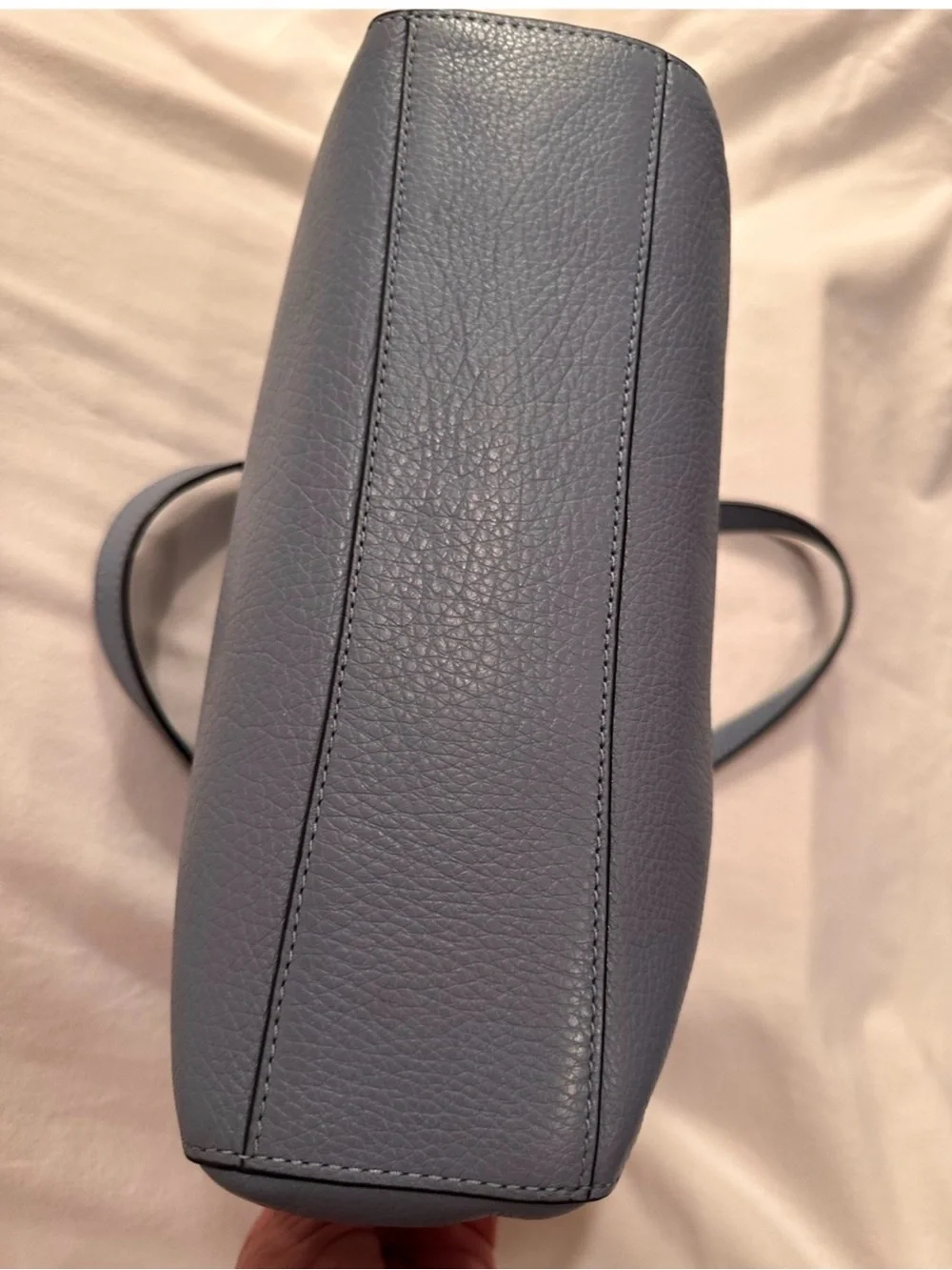 Coach f26917 Kelsey Slate Blue Gray small purse leather w/strap w/dust bag